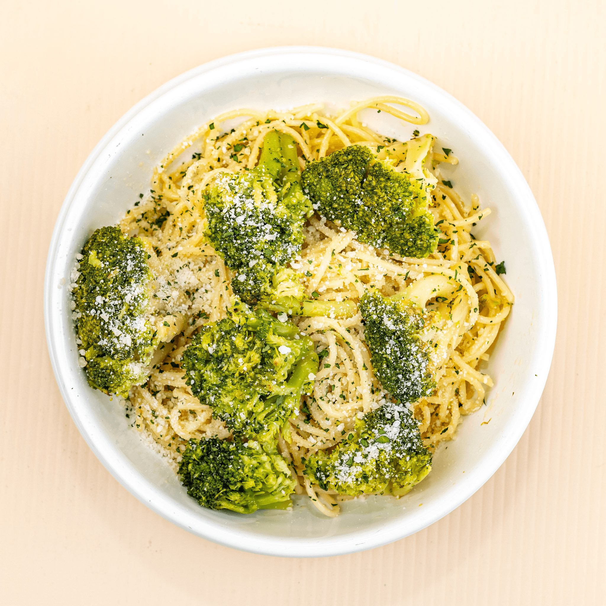 Spaghetti with Sautéed Broccoli.
