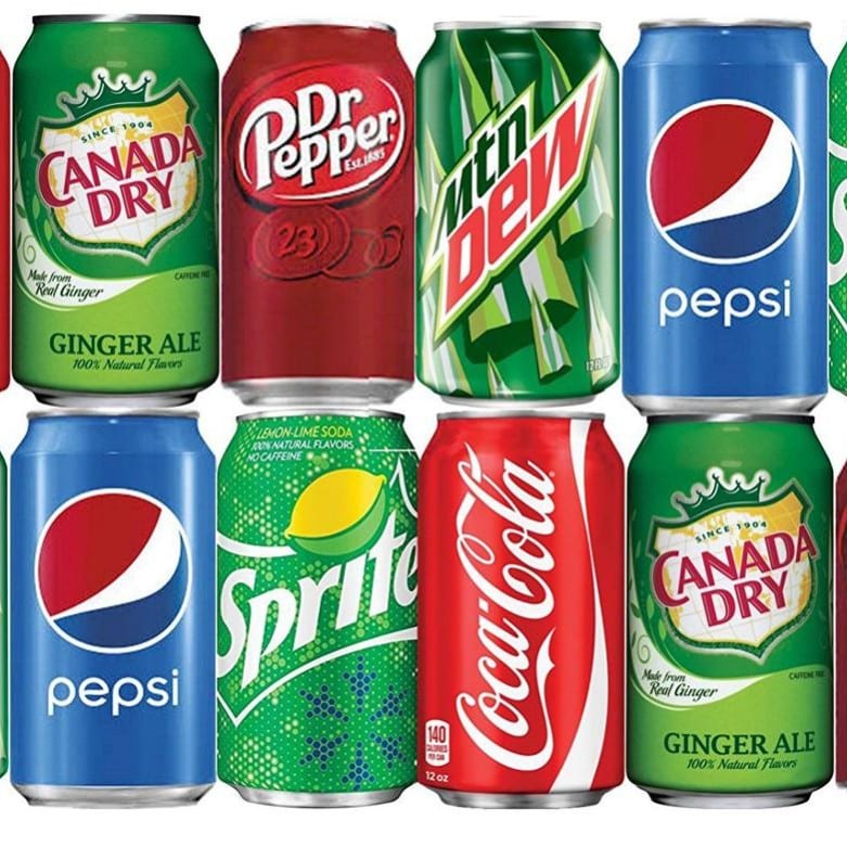 Assorted Individual Sodas.