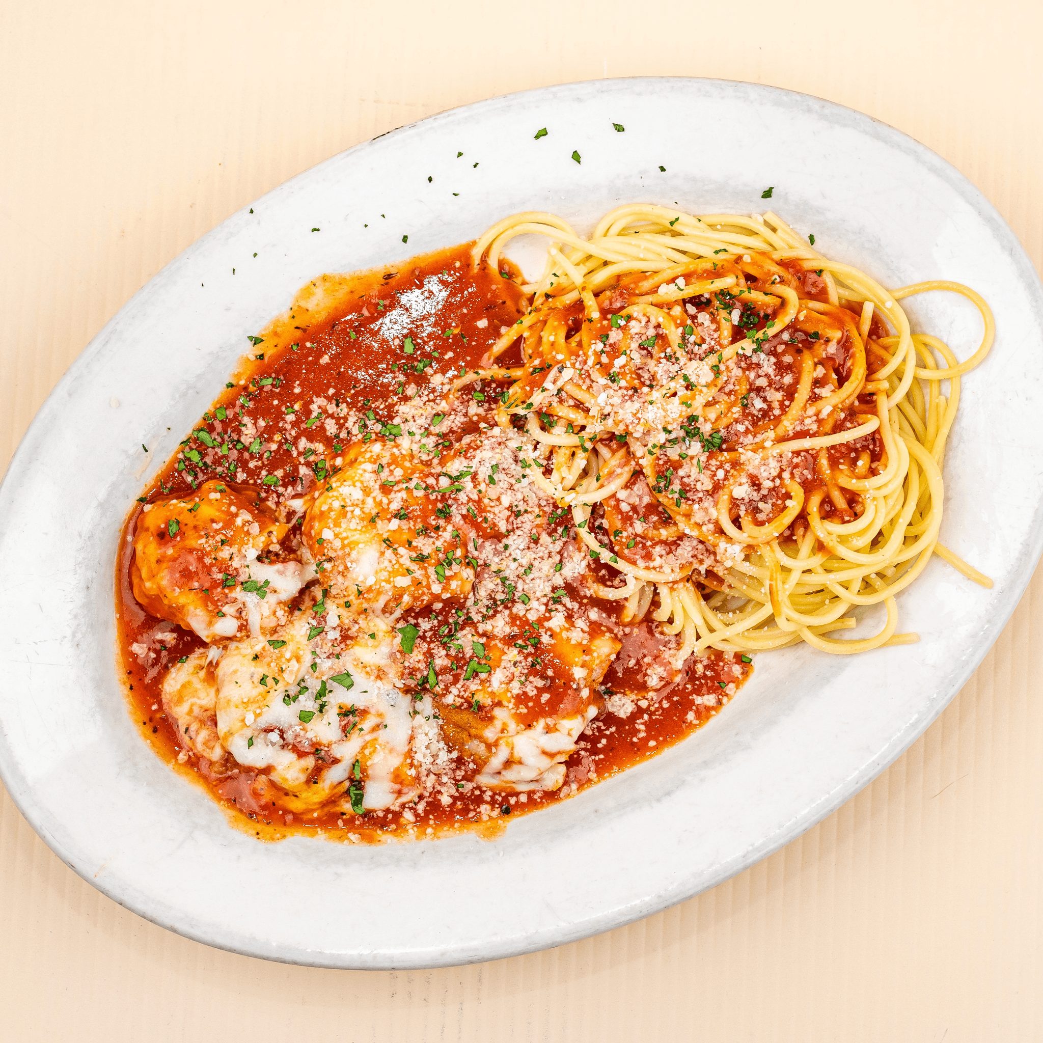 Shrimp Parmigiana.